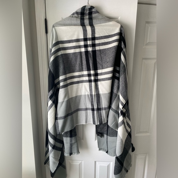 Buffalo Plaid Shawl Jacket OS - Picture 5 of 6